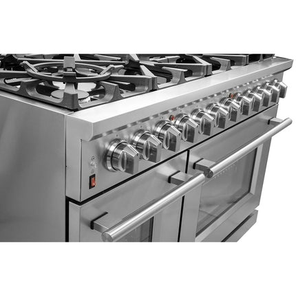 Forno Massimo 48-Inch Freestanding Gas Range, 8 Burners, True Convection Oven FORNO