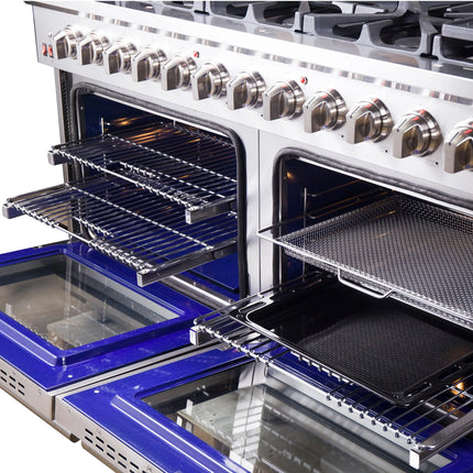 Forno Massimo 60-Inch Freestanding Gas Range, 10 Burners, True Convection Oven FORNO