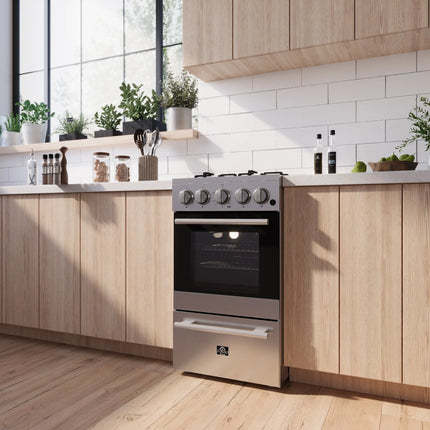 Forno Lamazze 20-Inch Freestanding Gas Range, Compact Design, Energy Efficient FORNO