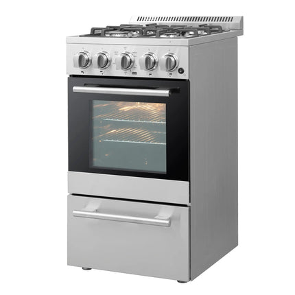 Forno Lamazze 20-Inch Freestanding Gas Range, Compact Design, Energy Efficient FORNO