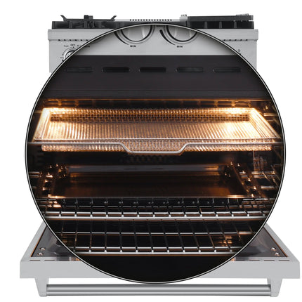 Forno Lazio 30-Inch Freestanding Gas Range, 4 Burners, Convection Oven, Energy Efficient FORNO