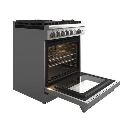 Forno Lazio 30-Inch Freestanding Gas Range, 4 Burners, Convection Oven, Energy Efficient FORNO