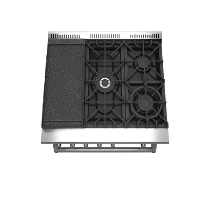 Forno Lazio 30-Inch Freestanding Gas Range, 4 Burners, Convection Oven, Energy Efficient FORNO