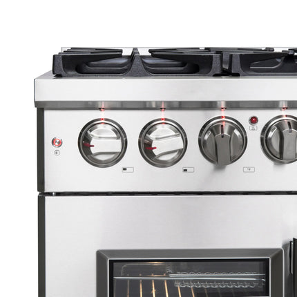 Forno Massimo 36-Inch Freestanding French Door Dual Fuel Range, 6 Burners, True Convection Oven FORNO
