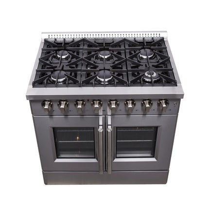 Forno Galiano 36" Freestanding French Door Dual Fuel Range FORNO