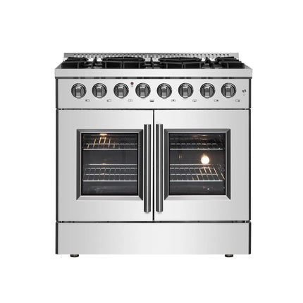 Forno Galiano 36" Freestanding French Door Dual Fuel Range FORNO