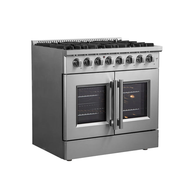 Forno Galiano 36" Freestanding French Door Dual Fuel Range FORNO