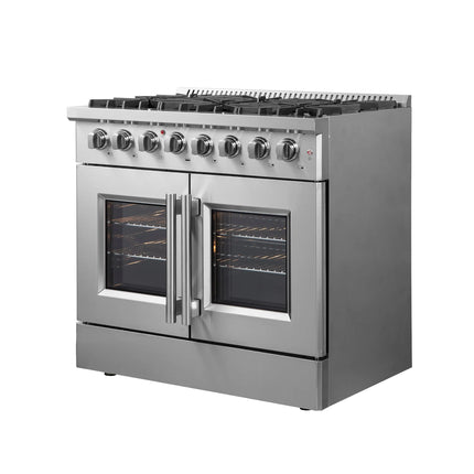 Forno Galiano 36" Freestanding French Door Dual Fuel Range FORNO