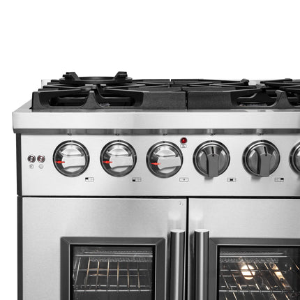 Forno Massimo 30-Inch Freestanding French Door Gas Range, 4 Burners, Convection Oven, Energy Efficient FORNO