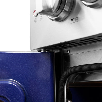 Forno Massimo 30-Inch Freestanding French Door Gas Range, 4 Burners, Convection Oven, Energy Efficient FORNO