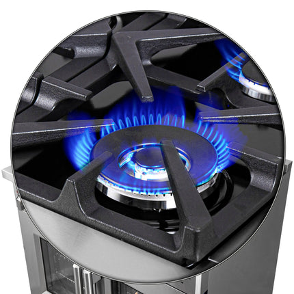 Forno Massimo 36-Inch Freestanding French Door Gas Range, 6 Burners, Convection Oven, Energy Efficient FORNO