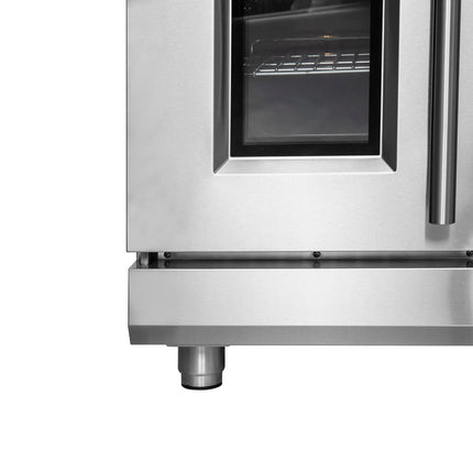 Forno Massimo 48-Inch Freestanding French Door Gas Range, 8 Burners, Convection Oven, Energy Efficient FORNO