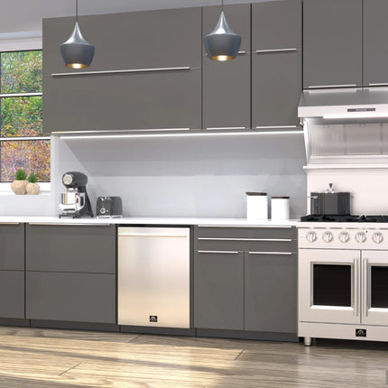 Forno Galiano 36-Inch Freestanding French Door Gas Range, 6 Burners, Convection Oven, Energy Efficient FORNO