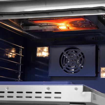 Forno Capriasca 48-Inch Freestanding French Door Gas Range, 8 Burners, Convection Oven, Energy Efficient FORNO