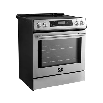 FORNO Premium 2-Piece Kitchen Bundle - Donatello 30" Induction Range, Guardia 46.8" Bottom Freezer Refrigerator - FBDL-008-01CAUS FORNO