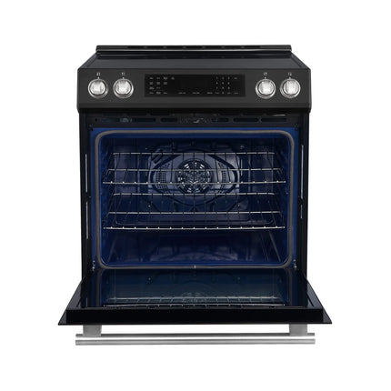 Forno Donatello Espresso 30-Inch Slide-In Black Induction Range, Convection Oven, 5 Cooking Zones, Touch Control Panel FORNO