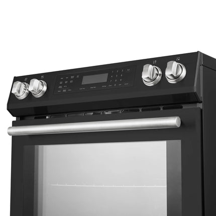 Forno Donatello Espresso 30-Inch Slide-In Black Induction Range, Convection Oven, 5 Cooking Zones, Touch Control Panel FORNO
