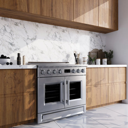 Forno Torino 36 Inch French Door Induction Range with Air Fryer and True Convection Oven FORNO