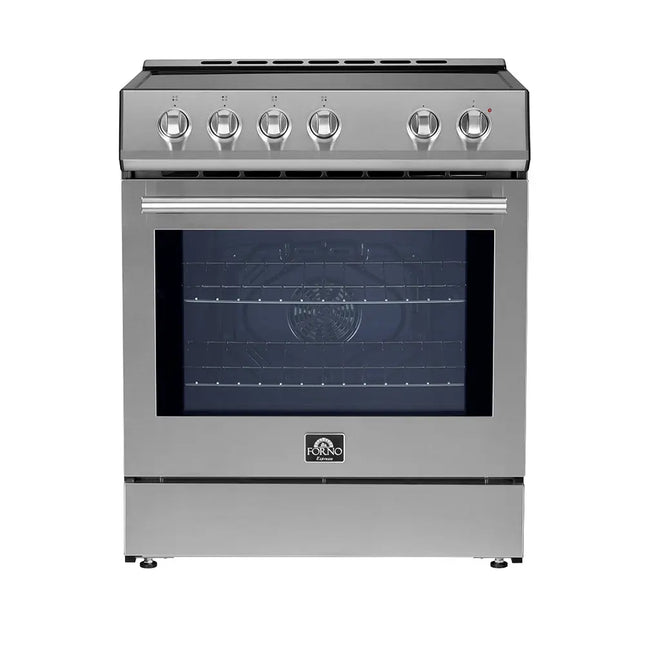 Forno Leonardo Espresso 30-Inch Slide-In Stainless Steel Induction Range, Convection Oven, 5 Cooking Zones FORNO