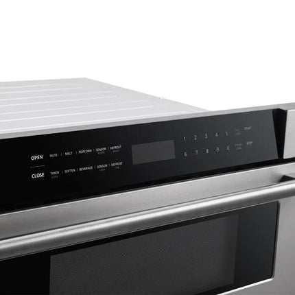 Forno Capoliveri 30-Inch Microwave Drawer, Stainless Steel, 1.2 cu.ft, 1500 Watts, Built-In, Touch Control LCD Display, Auto-Touch Open/Close, 11 Power Levels, Sensor Cooking FORNO