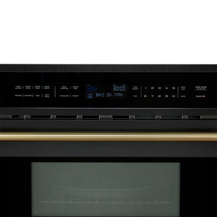 Forno Oliena Espresso Black 30-Inch Built-In Microwave and Convection Oven Combo, 1.6 cu.ft, 1750W Convection, 1000W Microwave, Stainless Steel Interior, Glass Touch Controls, Sensor Cooking FORNO