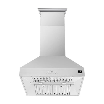 Forno Coppito 30-Inch Island Range Hood, Stainless Steel, LED Lighting, Adjustable Fan Speeds FORNO