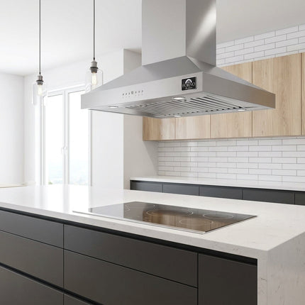 Forno Coppito 30-Inch Island Range Hood, Stainless Steel, LED Lighting, Adjustable Fan Speeds FORNO