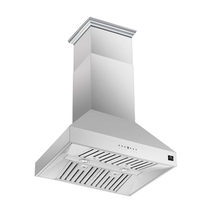 Forno Coppito 36-Inch Island Range Hood, Stainless Steel, LED Lighting, Adjustable Fan Speeds FORNO