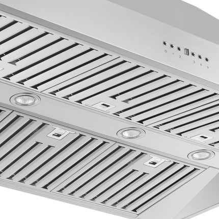 Forno Coppito 48-Inch Island Range Hood, Stainless Steel, LED Lighting, Adjustable Fan Speeds FORNO