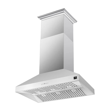 Forno Coppito 48-Inch Island Range Hood, Stainless Steel, LED Lighting, Adjustable Fan Speeds FORNO