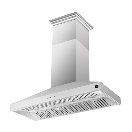 Forno Coppito 60-Inch Island Range Hood, Stainless Steel, LED Lighting, Adjustable Fan Speeds FORNO