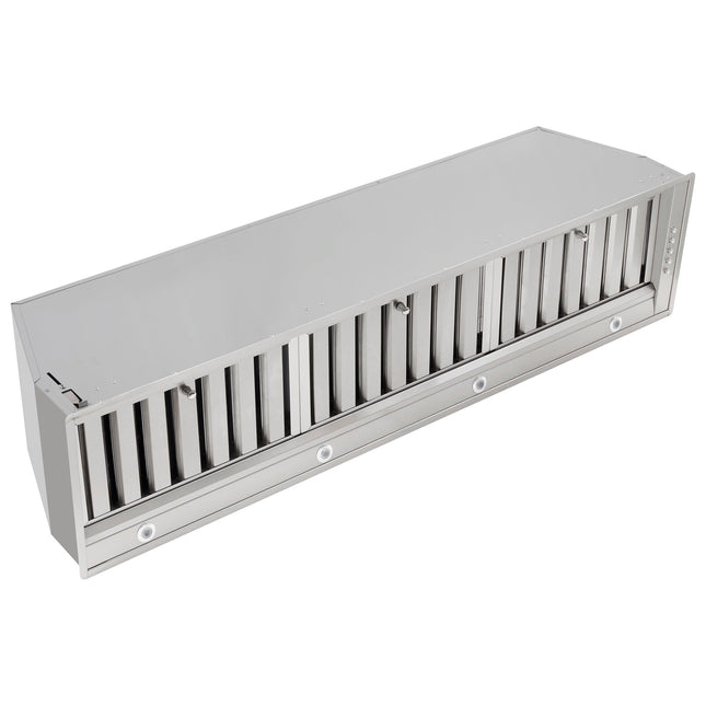 Forno Frassanito 48-Inch Recessed Range Hood, Stainless Steel Baffle Filters, LED Lighting FORNO