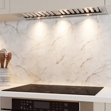 Forno Frassanito 48-Inch Recessed Range Hood, Stainless Steel Baffle Filters, LED Lighting FORNO