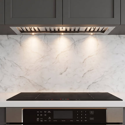 Forno Frassanito 48-Inch Recessed Range Hood, Stainless Steel Baffle Filters, LED Lighting FORNO