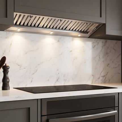 Forno Frassanito 48-Inch Recessed Range Hood, Stainless Steel Baffle Filters, LED Lighting FORNO