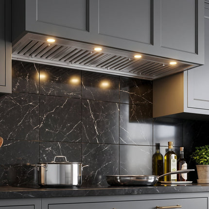 Forno Frassanito 60-Inch Recessed Range Hood, Stainless Steel Baffle Filters, LED Lighting FORNO