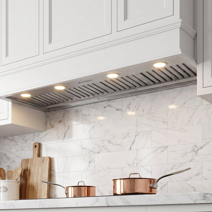 Forno Frassanito 60-Inch Recessed Range Hood, Stainless Steel Baffle Filters, LED Lighting FORNO