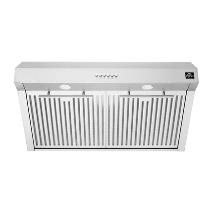 FORNO Premium 2-Piece Kitchen Bundle - Leonardo Espresso 30" Stainless Steel Range, 30" Stainless Steel Range Hood - FBDL-002-01US FORNO