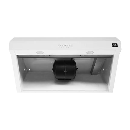 Forno Bari Espresso 30-Inch Under Cabinet Range Hood, White, 600 CFM, LED Lighting, Dishwasher-Safe Baffle Filters, 3-Speed Fan Control FORNO