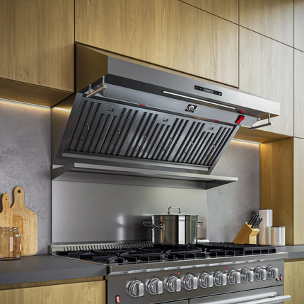 Forno Savona 48-Inch Wall Mount Range Hood, Baffle Filters, Backsplash Included FORNO