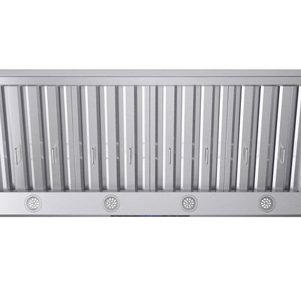 Forno Palazzo 48-Inch Wall Mounted Range Hood, Stainless Steel, Heavy Duty Baffle Filters, Remote Control FORNO
