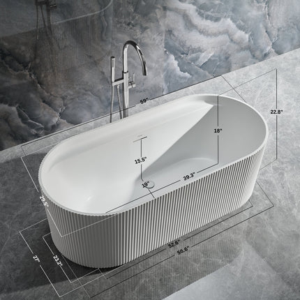 Momo Freestanding Acrylic Bathtub Ancerre Designs