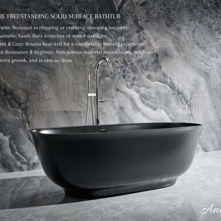 Fiore Freestanding Solid Surface Bathtub Ancerre Designs