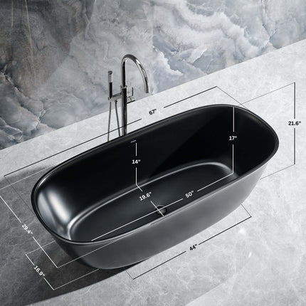 Fiore Freestanding Solid Surface Bathtub Ancerre Designs