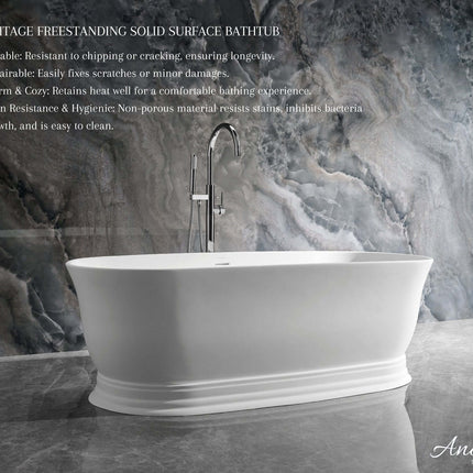 Heritage Freestanding Solid Surface Bathtub Ancerre Designs