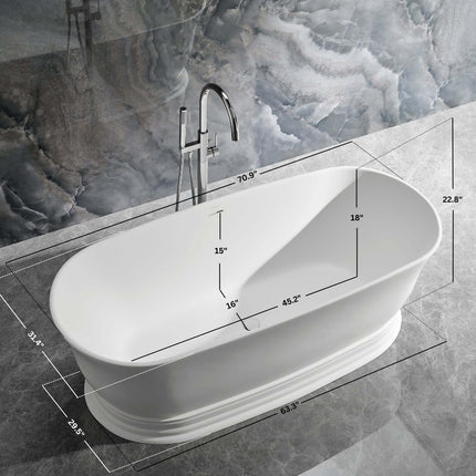 Heritage Freestanding Solid Surface Bathtub Ancerre Designs