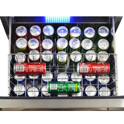 Forno Azienda 24-Inch Dual Temperature Zone Wine Cooler, Up to 108 Bottles, Two Refrigerated Drawers, Adjustable Temperature Zones, Energy Efficient FORNO