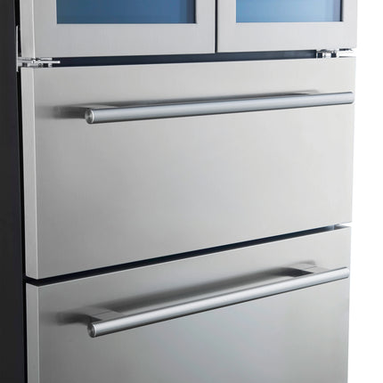 Forno Campania 32-Inch Wine Cooler, Stainless Steel, Dual Wine Zones, Two Beverage Drawers, 17.7 cu.ft FORNO
