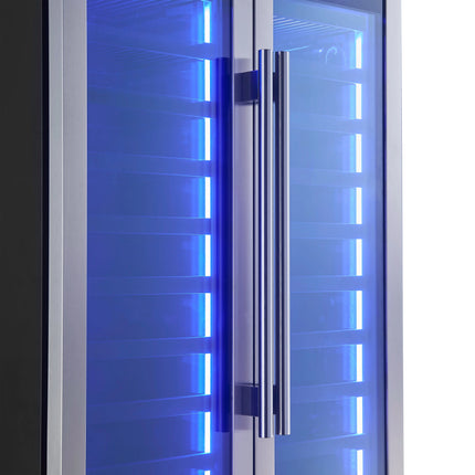 Forno Campania 32-Inch Wine Cooler, Stainless Steel, Dual Wine Zones, Two Beverage Drawers, 17.7 cu.ft FORNO