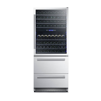 Forno Capraia 30-Inch Dual Temperature Zone Wine Cooler, Up to 144 Bottles, Two Refrigerated Drawers, Adjustable Temperature Zones FORNO